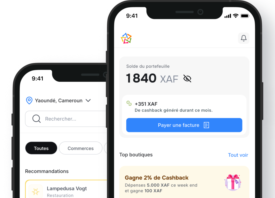 Écran client de l'app Altruist affichant le cashback